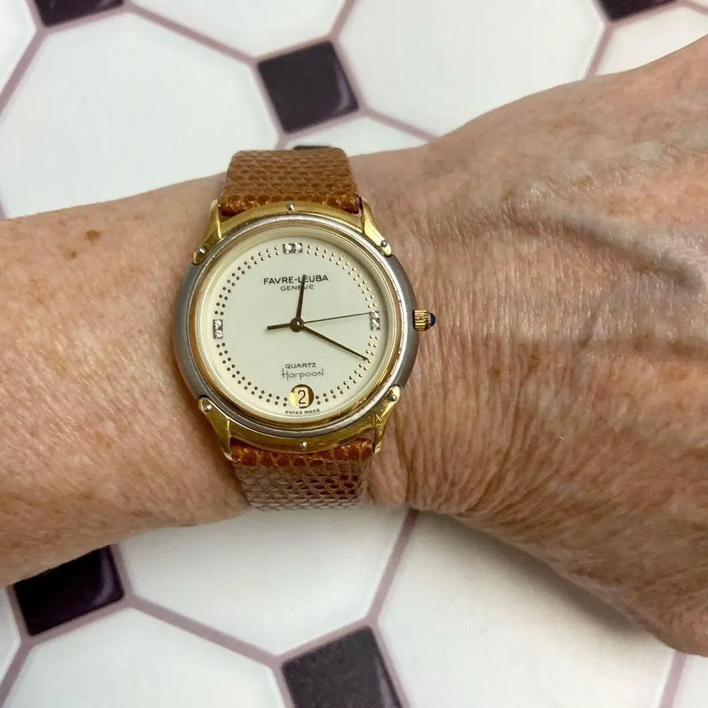Vintage Favre-Leuba Geneve Swiss Made Diamond Accent Men's / Unisex Dress Watch